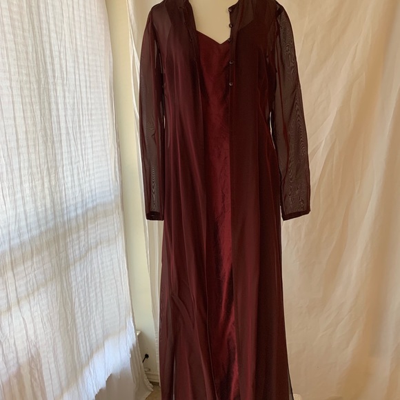 Dana Buchman Dresses & Skirts - Dana Bachman Silk Dress with Sheer Coat
